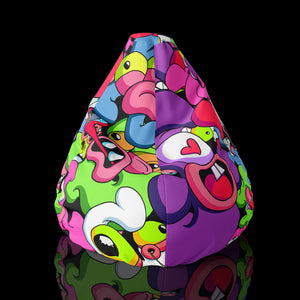 'Cartoon Letterprint' Bean Bag
